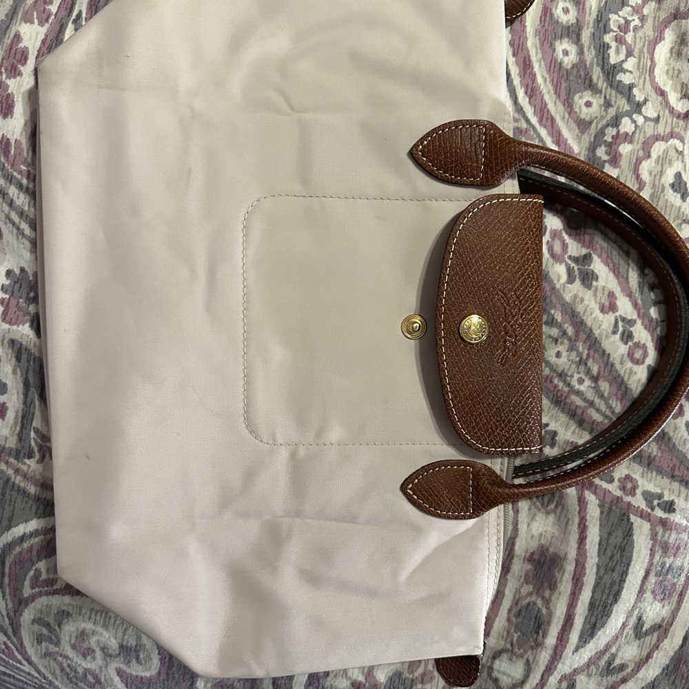 Elegant Cream and Brown Tote Bag